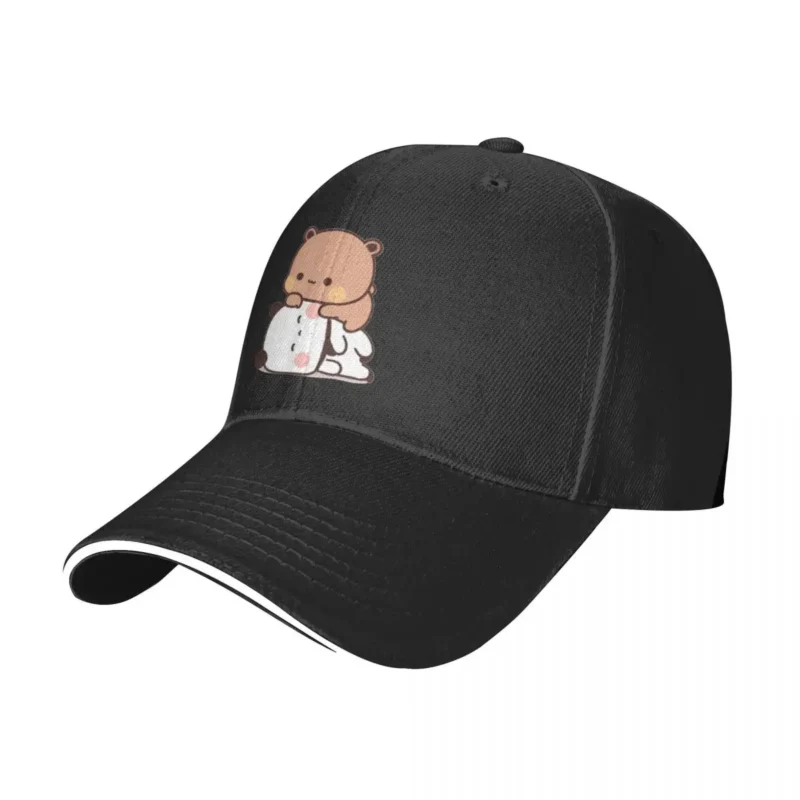 Cute Dudu Laying on Sleeping Bubu Cap – Adorable Cartoon Hat