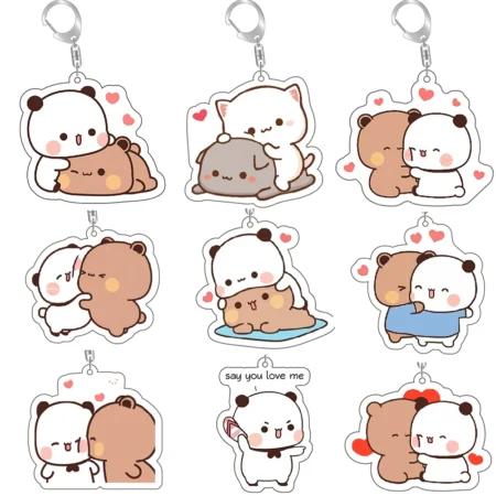 Anime Dudu Bubu Couple Keychain