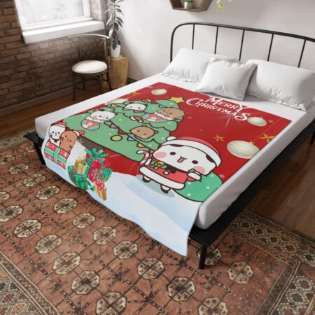 Bubu Dudu Christmas Blanket - Festive Bear and Panda Holiday Throw for Cozy Warmth