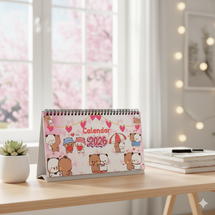 Bubu Dudu Calendar 2026 - Charming Bear and Panda Yearly Planner for Playful Organization