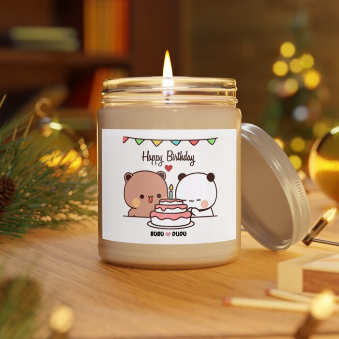 Bubu Dudu Birthday Gift Candle - Celebratory Bear and Panda Scented Wax for Joyful Moments