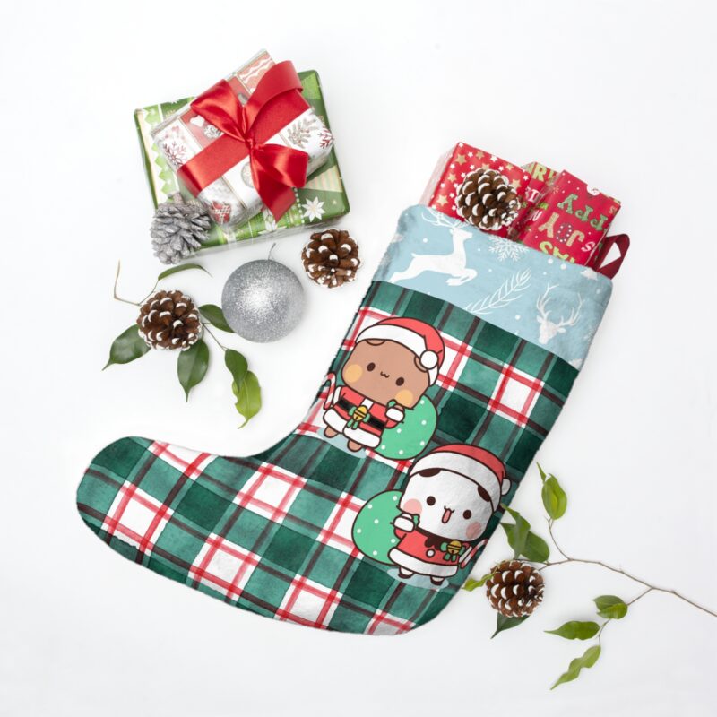 Bubu Dudu Xmas Stockings - Cheerful Bear and Panda Holiday Sacks for Festive Surprises