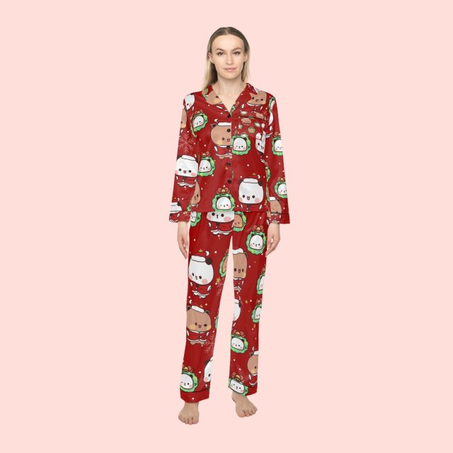 Bubu Dudu Christmas Pajama Set - Festive Bear and Panda Holiday Sleepwear for Cozy Nights - Image 6