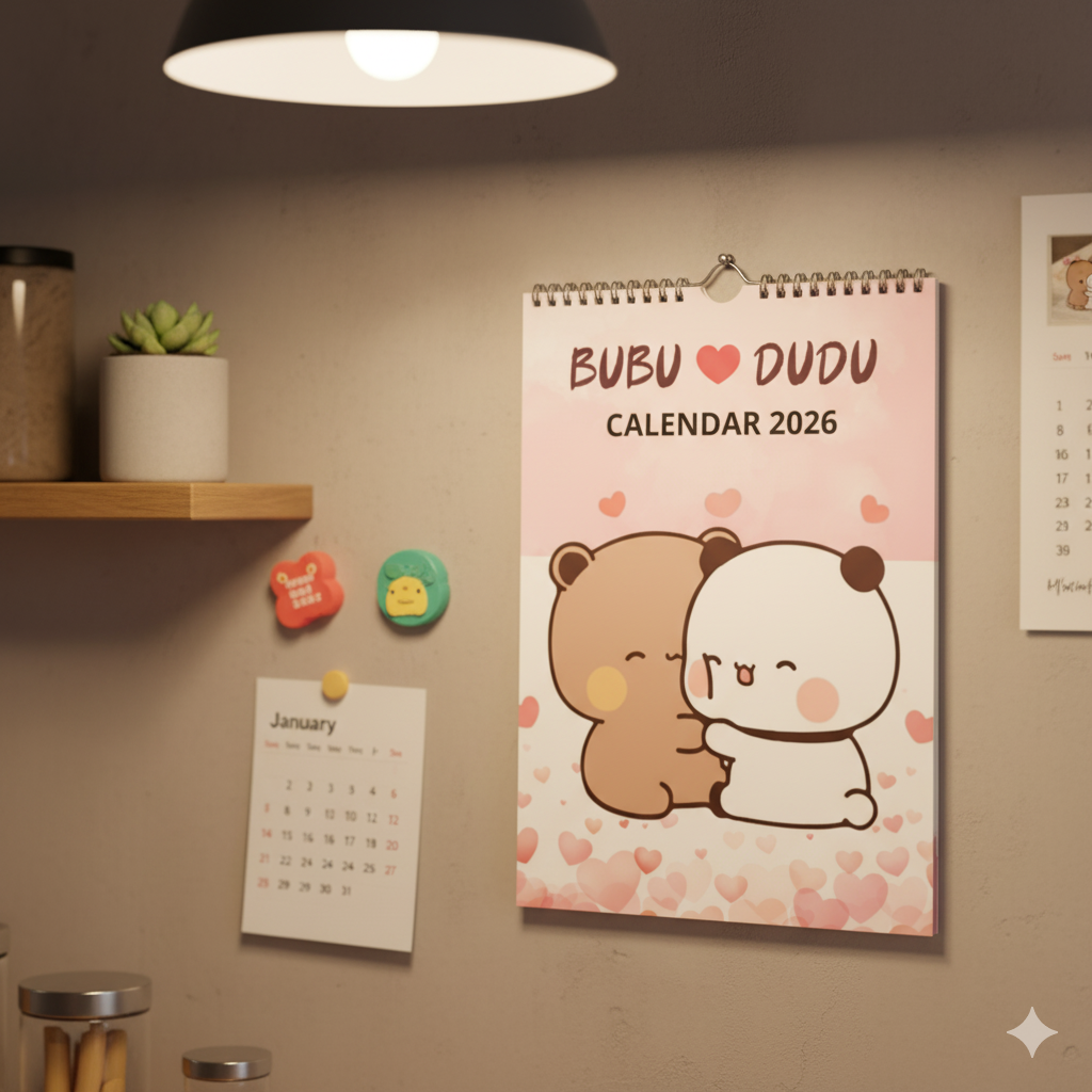 Bubu Dudu 2026 Calendar - Adorable Bear and Panda Character Planner for a Whimsical Year - Image 3
