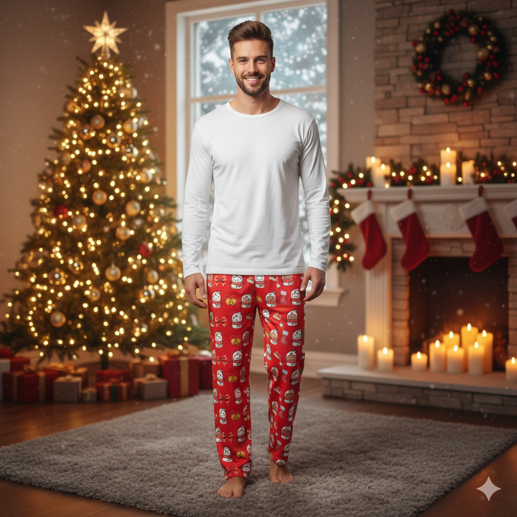 Bubu Dudu Christmas Pajama - Festive Bear and Panda Holiday Sleepwear for Cozy Nights - Image 3