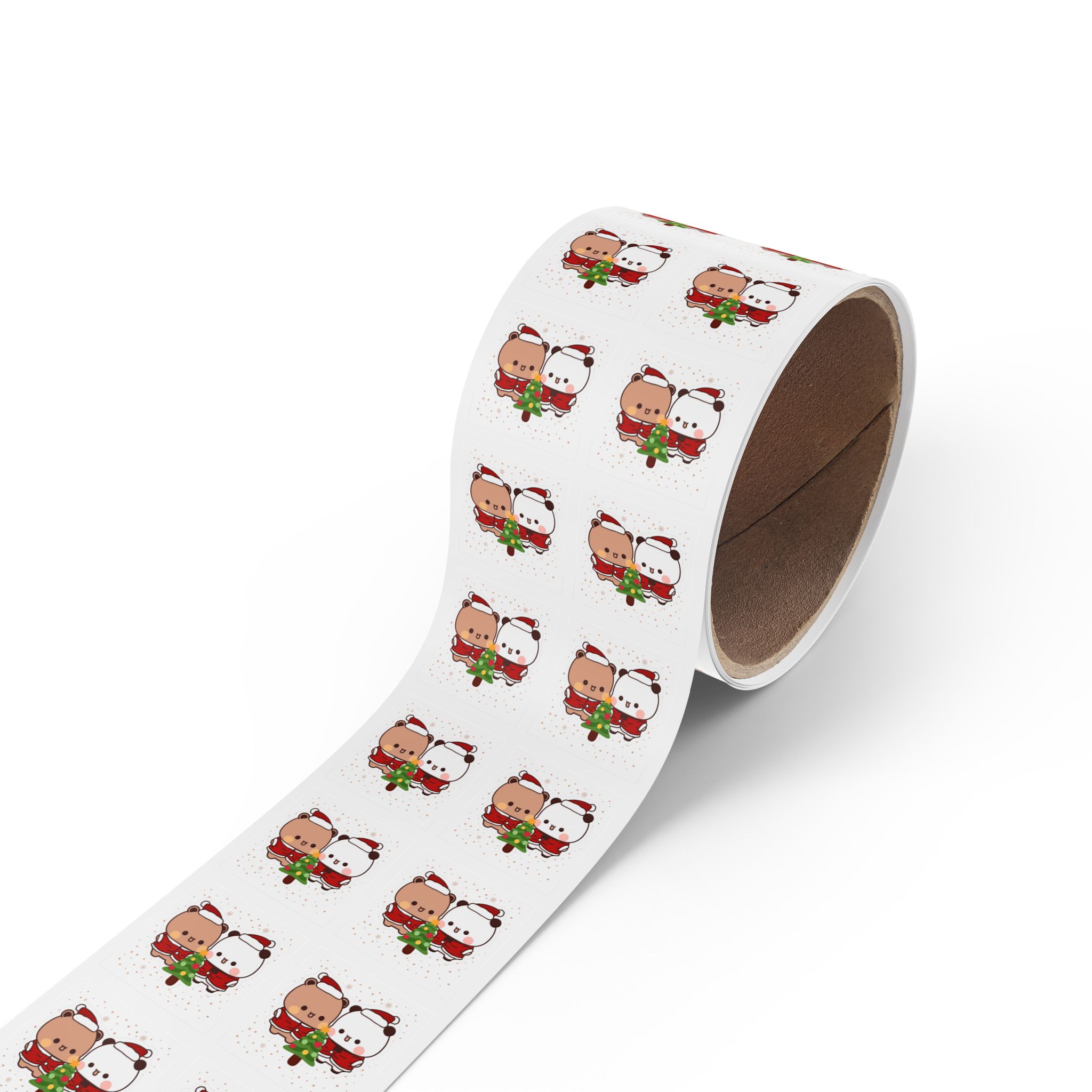 Bubu Dudu Christmas Festive Stickers - Joyful Bear and Panda Holiday Decals for Seasonal Sparkle - Image 3