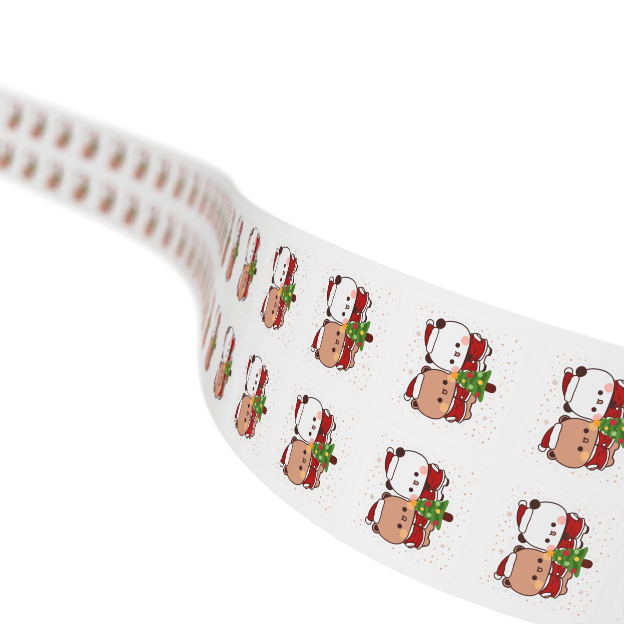 Bubu Dudu Christmas Festive Stickers - Joyful Bear and Panda Holiday Decals for Seasonal Sparkle - Image 5