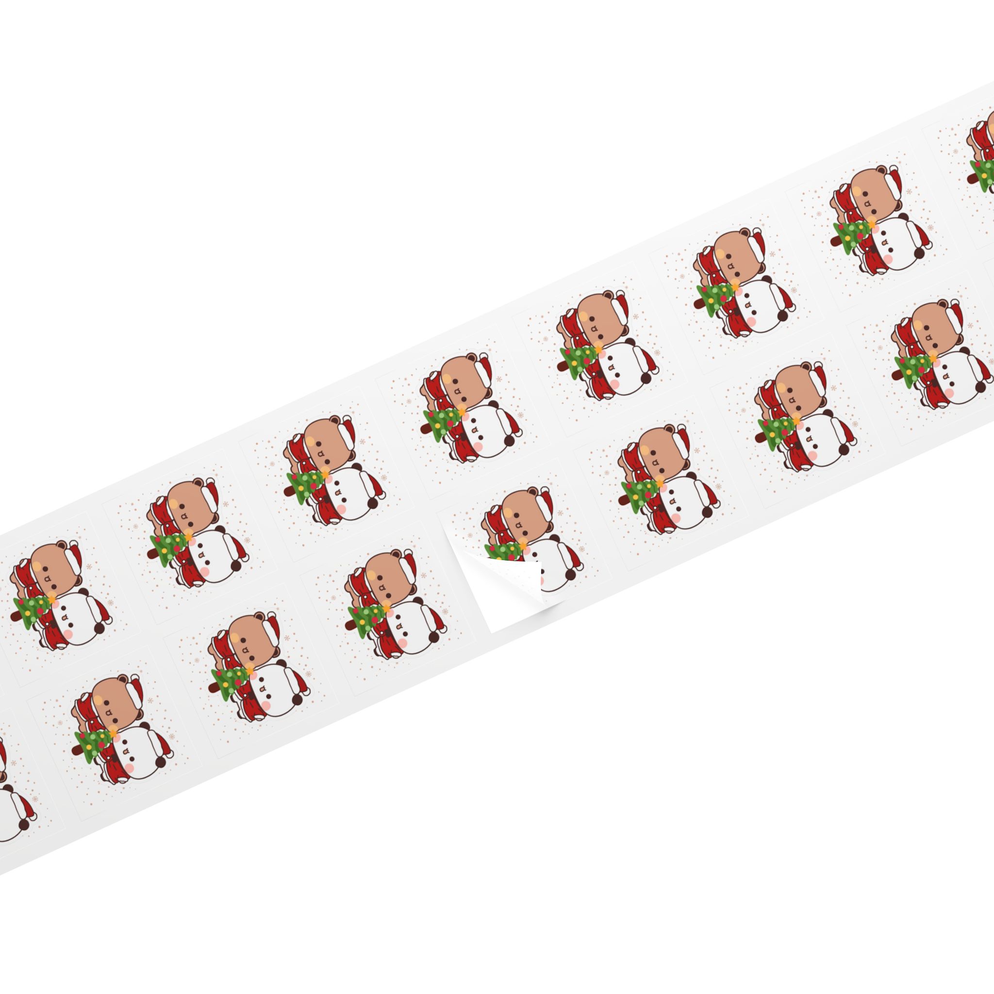 Bubu Dudu Christmas Festive Stickers - Joyful Bear and Panda Holiday Decals for Seasonal Sparkle - Image 4