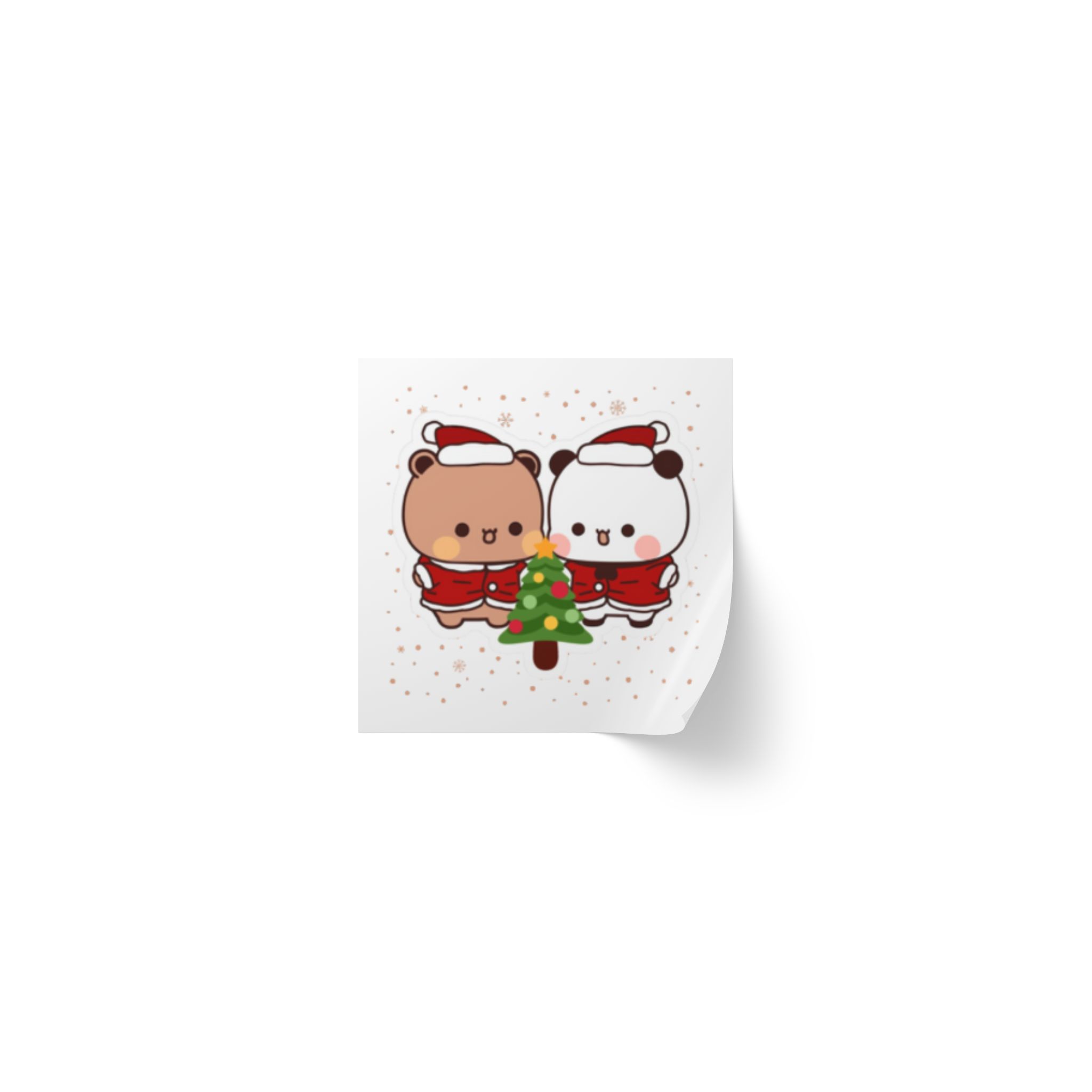 Bubu Dudu Christmas Festive Stickers - Joyful Bear and Panda Holiday Decals for Seasonal Sparkle - Image 2