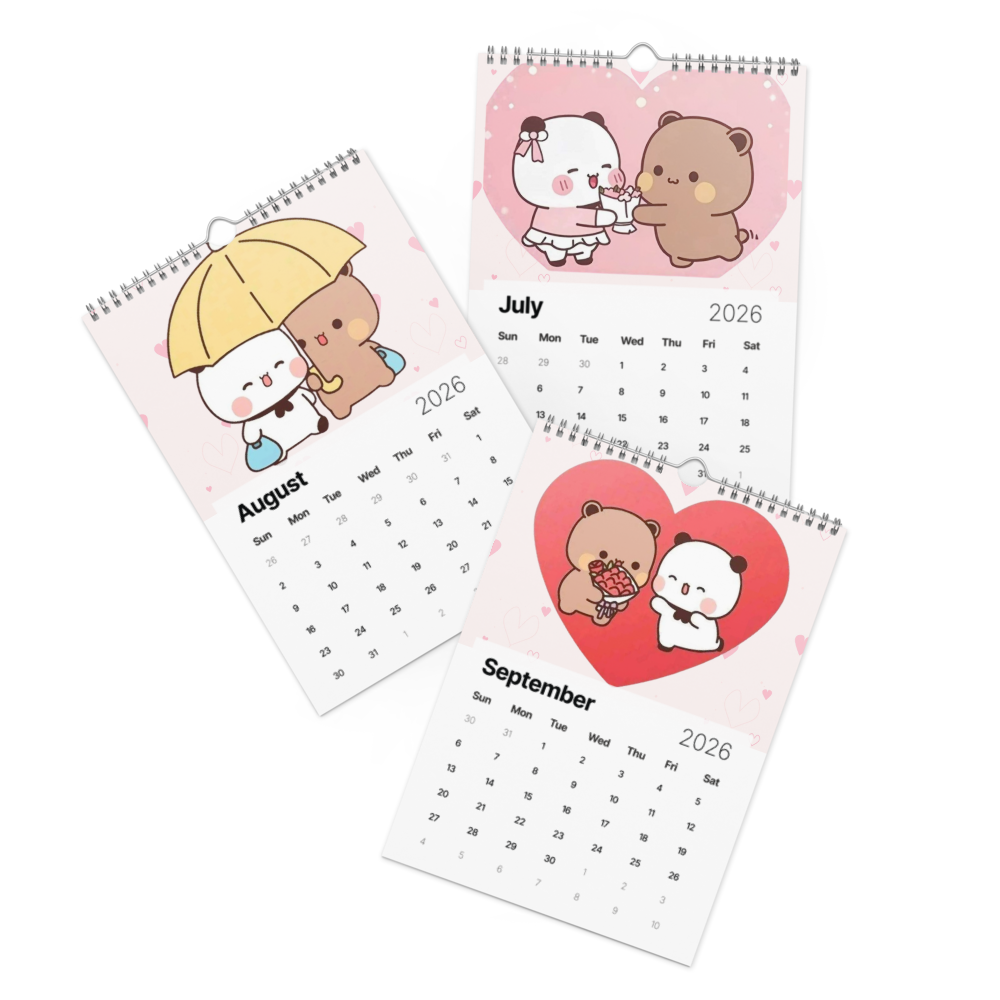 Bubu Dudu 2026 Calendar - Adorable Bear and Panda Character Planner for a Whimsical Year - Image 4