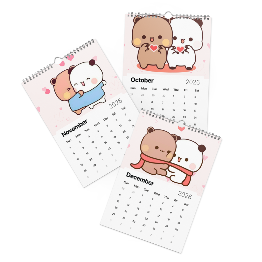 Bubu Dudu 2026 Calendar - Adorable Bear and Panda Character Planner for a Whimsical Year - Image 5