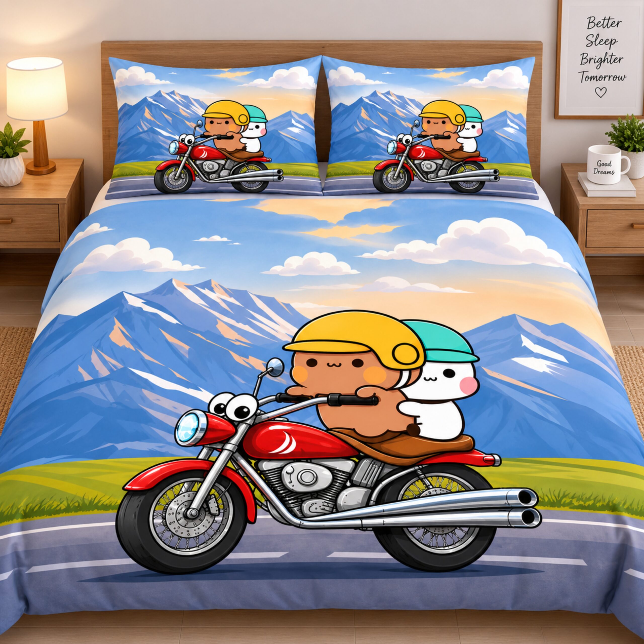 Bubu Dudu Couple Bedsheet