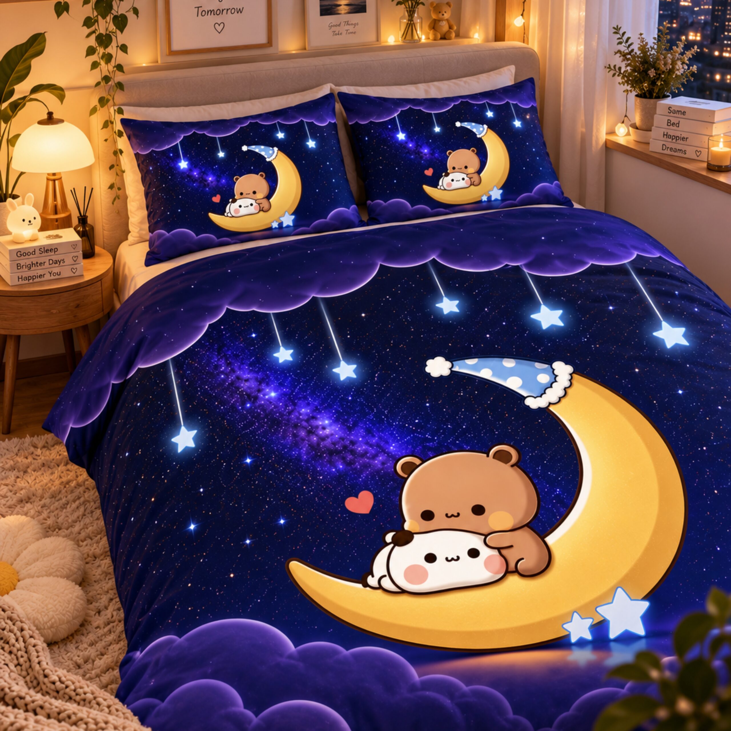 Bubu Dudu Couple Bedsheet