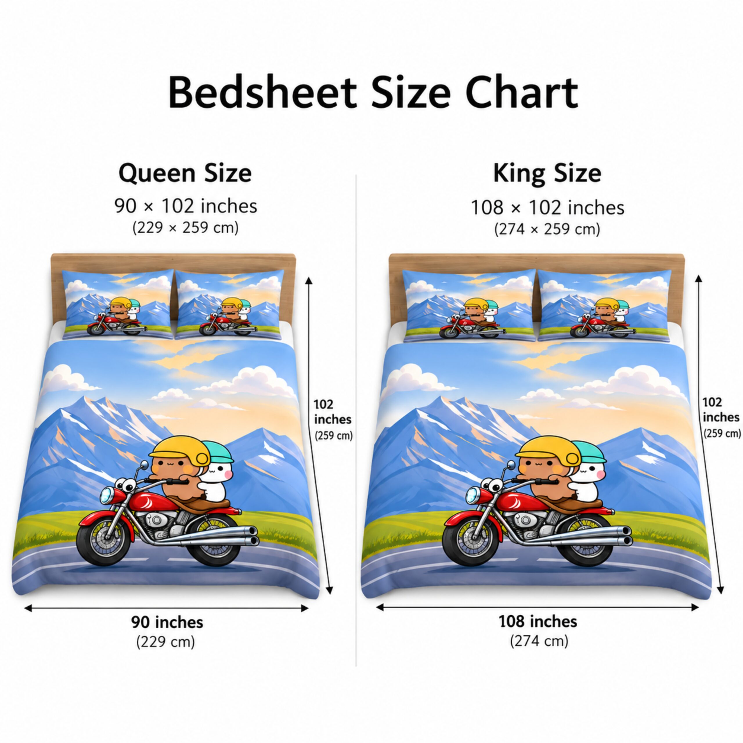 Bubu Dudu Couple Bedsheet