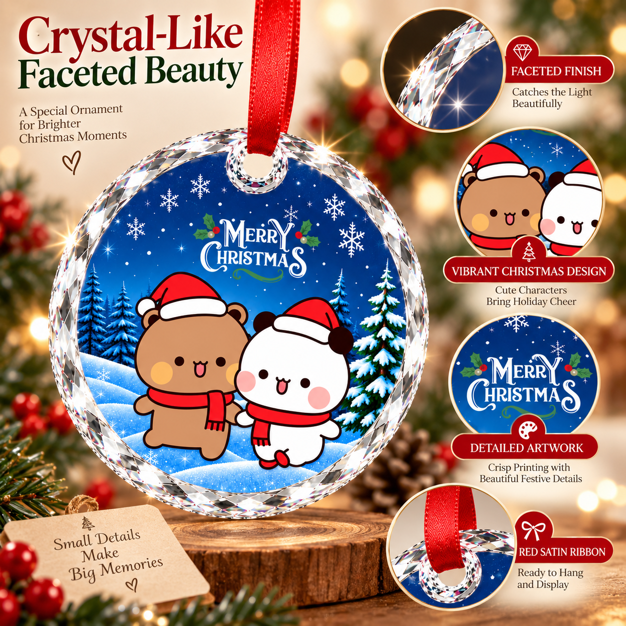 Bubu Dudu Merry Christmas Ornament