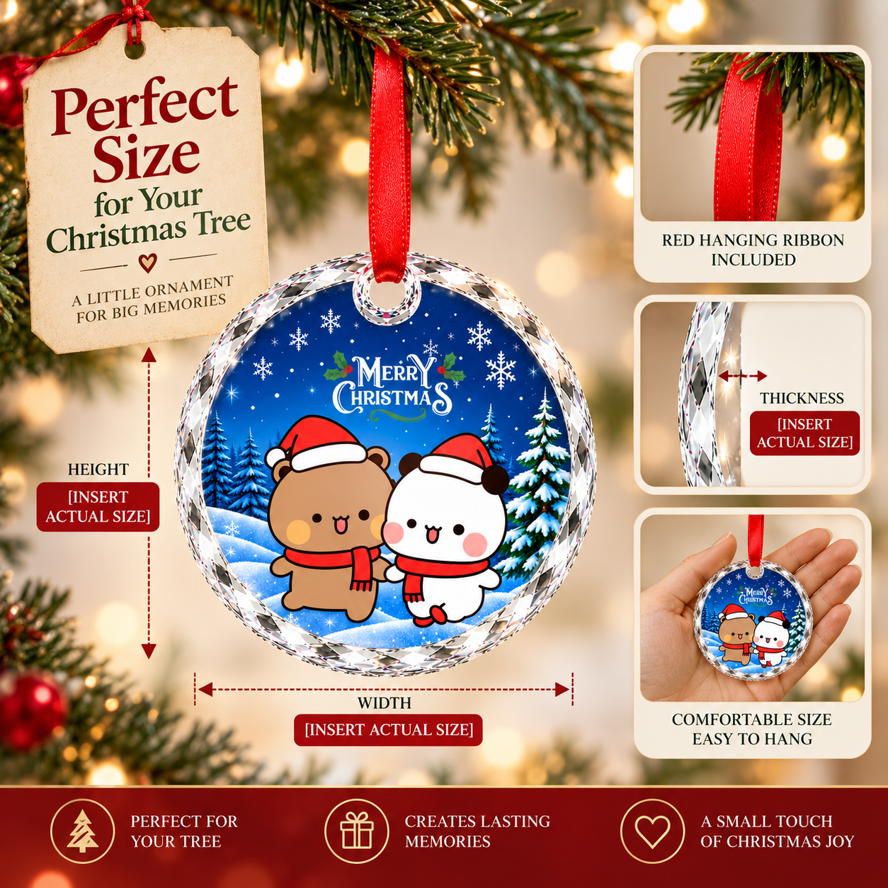 Bubu Dudu Merry Christmas Ornament