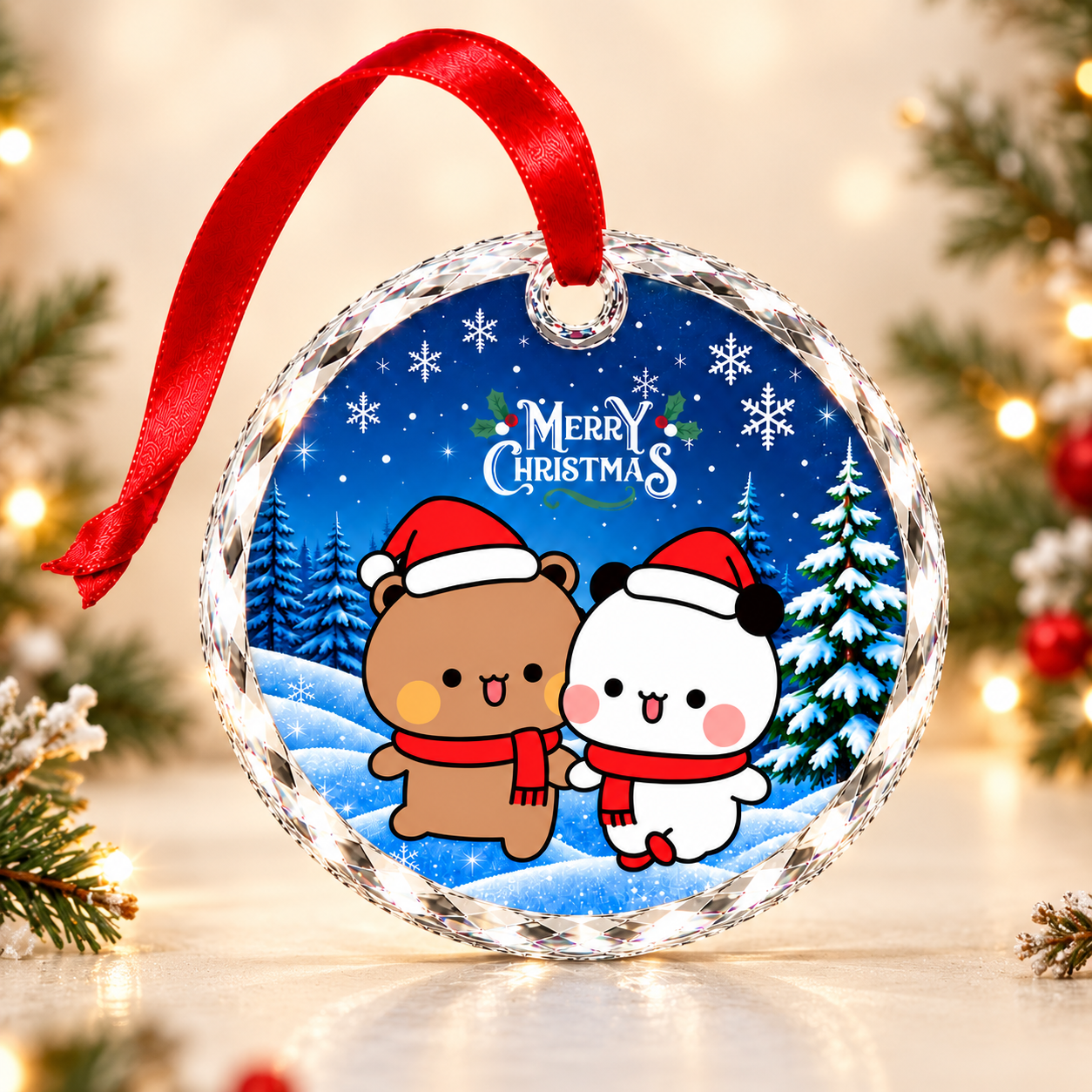 Bubu Dudu Merry Christmas Ornament