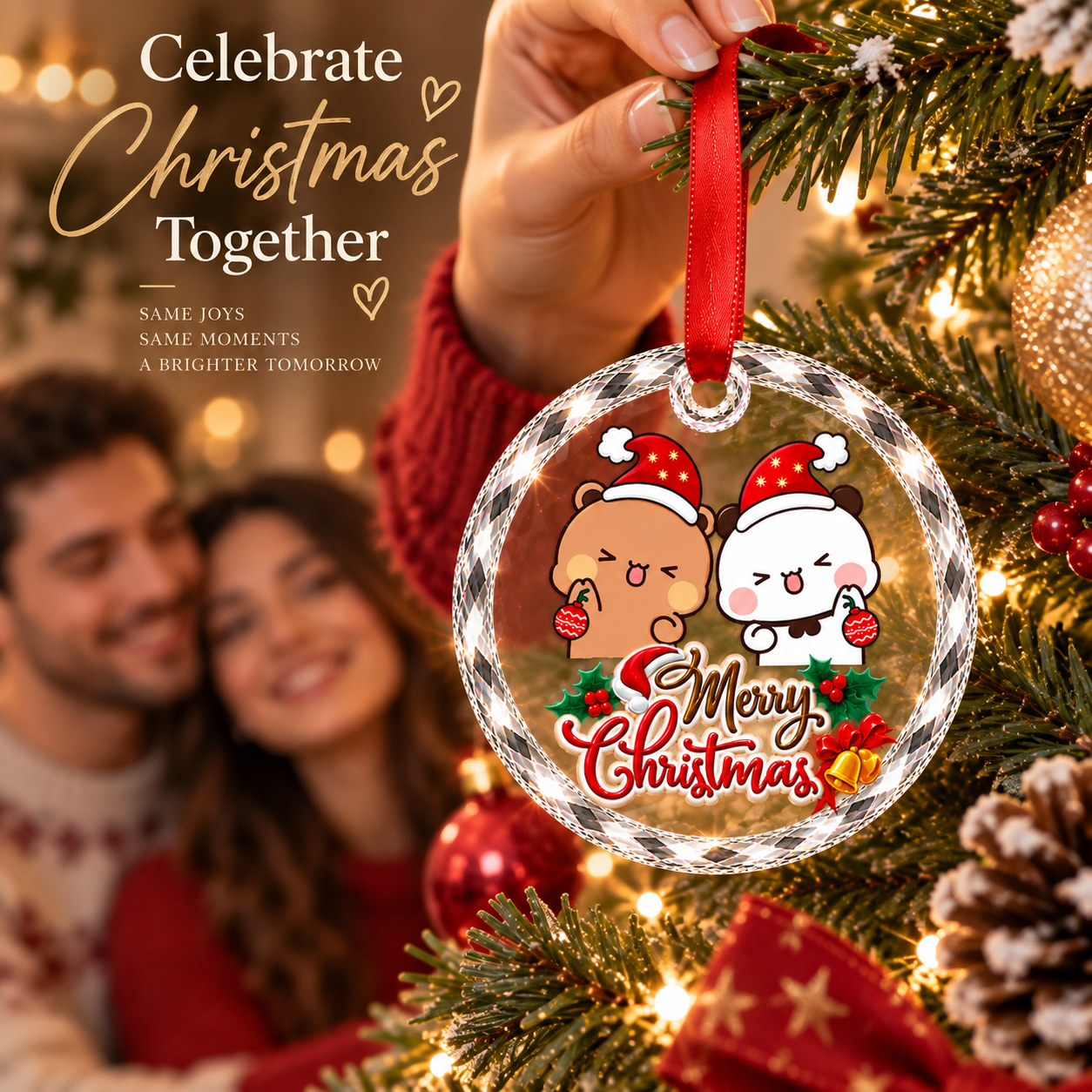 Bubu Dudu Merry Christmas Ornament